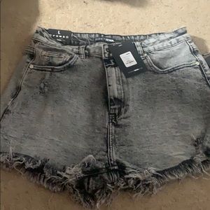 Brand new grey denim shorts from fashion nova.